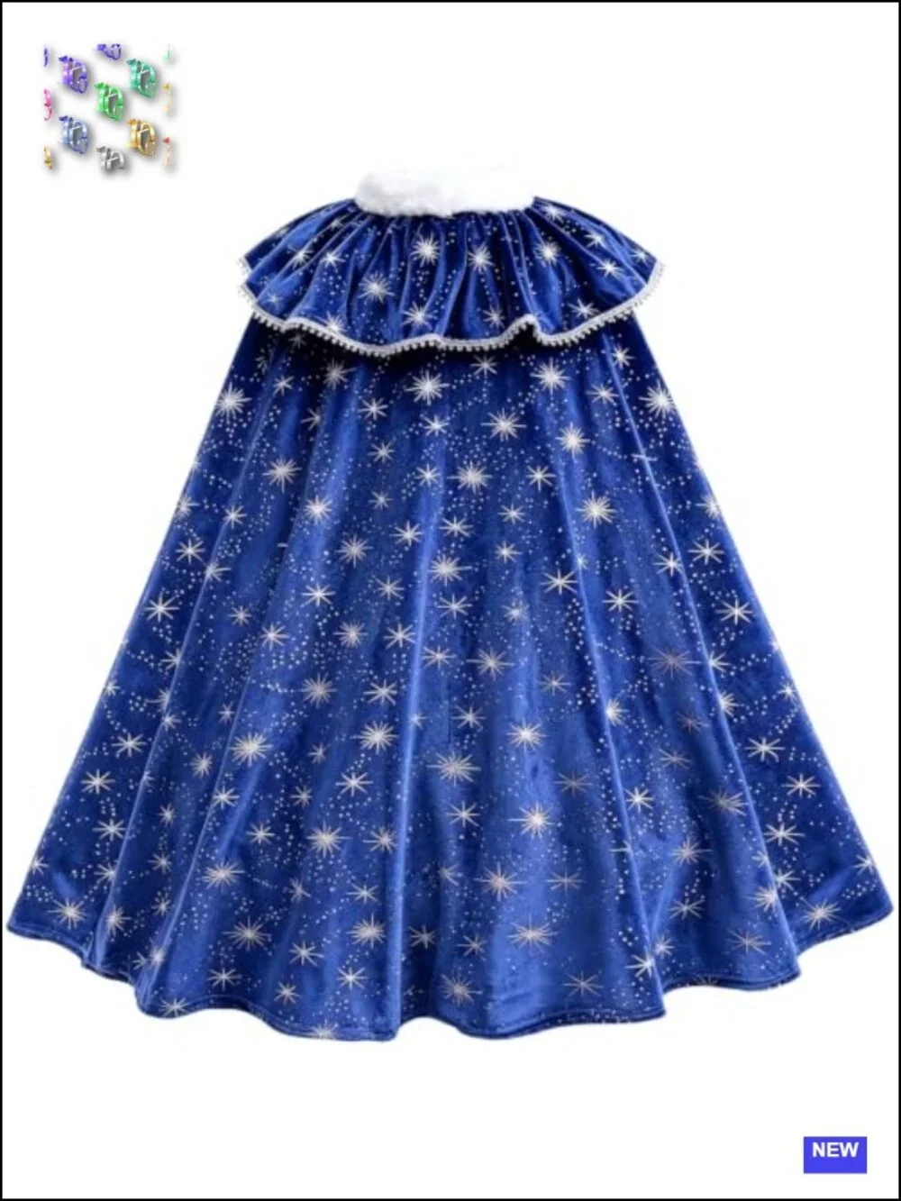 Kids Velvet Princess Cape Snowflake Cloak Halloween Costume Dress-Up